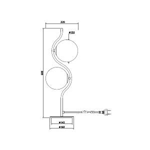 ΕΠΙΤΡΑΠΕΖΙΟ ΔΙΦΩΤΟ ΦΩΤΙΣΤΙΚΟ-ΚΩΔ. WAVE-2T-BL