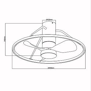 Ανεμιστήρας Οροφής με Φως και Τηλεχειριστήριο HAUT-660