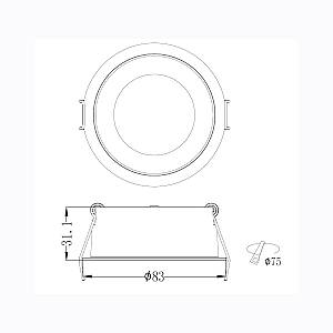 ΣΠΟΤ ΦΩΤΙΣΤΙΚΟ ΧΩΝΕΥΤΟ-ΚΩΔ. MIDEA-75
