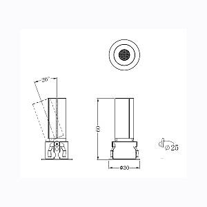 ΣΠΟΤ ΦΩΤΙΣΤΙΚΟ ΧΩΝΕΥΤΟ-ΚΩΔ. OGIO-25-D