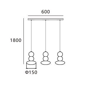 GALAXY - Πολύφωτο Μεταλλικό Κρεμαστό Φωτιστικό