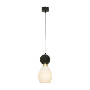 PENDANT LAMP E14 MAX 15W BLACK MARBLE - BRASS