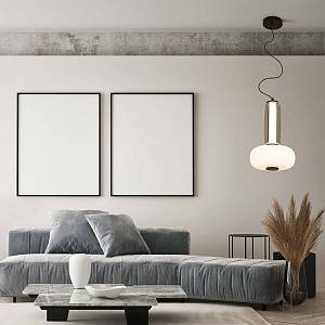 PENDANT LED LIGHT 23W 3000K METAL-SMOKED & OPAL GLASS , BLACK