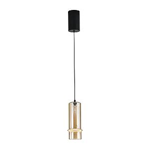 PENDANT LED LIGHT 6W 3000K SANDY BLACK - CHAMPAGNE GLASS