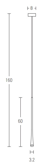 LED PENDANT LIGHT 6W 3000K ALUMINIUM   BLACK CANOPY - BRASS LAMP