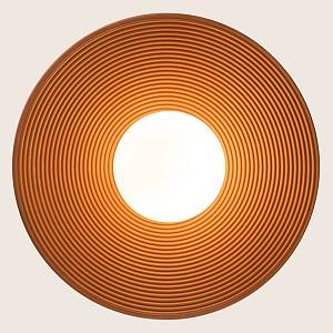 PENDANT LIGHT 1xG9 LED MAX 9W TERRACOTTA CLAY - BLACK  - METAL - OPAL GLASS