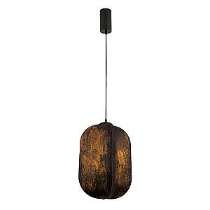 PENDANT LIGHT 1xE27 MAX 15W MULBERRY SILK - METAL BLACK