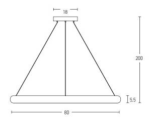 PENDANT LIGHT 60W 3000K  ALUMINUM & ACRYLIC   SANDY BLACK