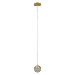 PENDANT LED LIGHT 9W 3000K GOLD ALUMINIUM - ACRYLIC