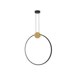 PENDANT LED LIGHT 24W 3000K ALUMINIUM-SILICON,GOLD-BLACK RING