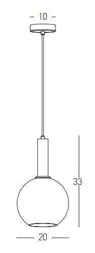 PENDANT LIGHT  1XE27  MAX 40W OPAL- GOLD MATT