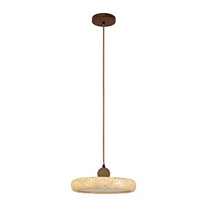 PENDANT LED LIGHT 22W 3000K NATURAL STONE - BROWN WOOD