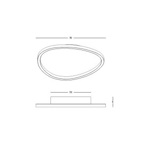 CEILING LED LIGHT 58W 3000K BLACK