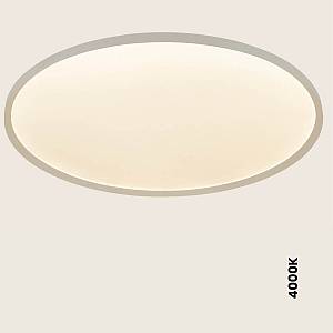 CEILING LED LIGHT 84W 2700K-3200K-4000K DALI SANDY WHITE - METAL - ALUMINIUM - MICROPRISMATIC DIFFUSER