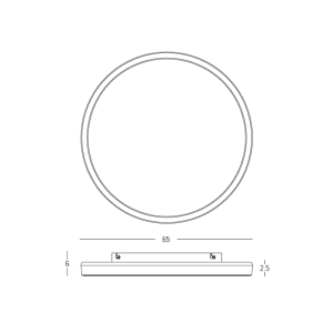 CEILING LED LIGHT 56W 2700K-3200K-4000K DALI SANDY BLACK - METAL - ALUMINIUM - MICROPRISMATIC DIFFUSER