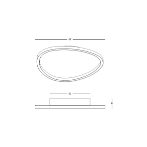 CEILING LED LIGHT 29W 3000K BLACK