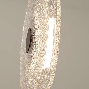 PENDANT LED LIGHT 11W 3000K METAL-GLASS, BLACK-CLEAR GLASS