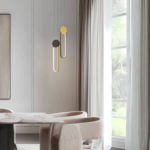 PENDANT LED LIGHT 13W 3000K ALUMINIUM-SILICON,BLACK-GOLD