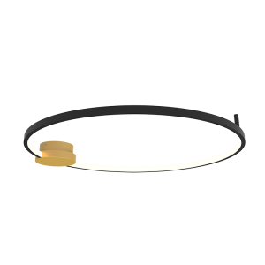 CEILING LED LIGHT 32W 3000K ALUMINIUM-SILICON,GOLD-BLACK RING