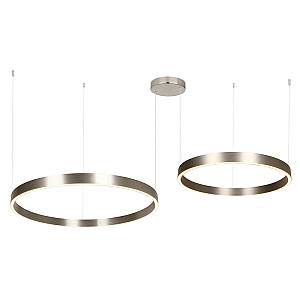 PENDANT LED LIGHT UP-DOWN 118W 3000K ELECTROPLATE BRUSHED NICKEL ALUMINIUM - ACRYLIC