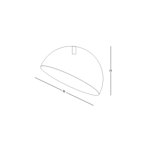 CEILING LAMP E27 MAX 40W METAL BLACK-GOLDEN LEAF