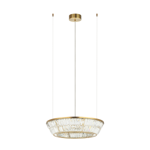 PENDANT LED LIGHT 38W  3000K METAL-CRYSTAL ANTIQUE BRASS