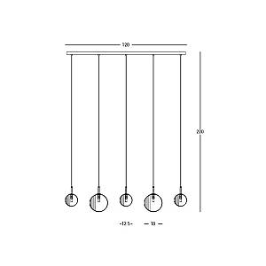 LINE LIGHT 5ΧG9 MAX 5W METAL-GLASS, CLEAR-FROST WHITE-SMOKED