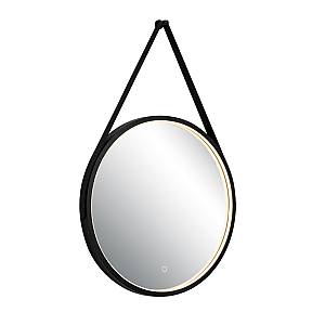 MIRROR WITH LED LIGHT 15W 3000K-4000K ROUND TOUCH DIMMING SWITCH BLACK MATT  IP44