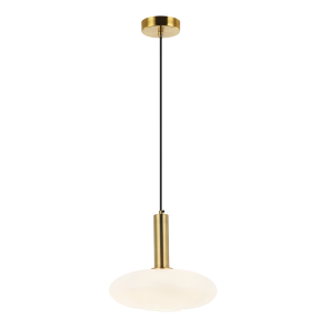 PENDANT LIGHT 1XE27  MAX 40W OPAL- GOLD MATT