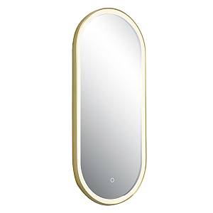 MIRROR WITH LED LIGHT 18W 3000K-4000K TOUCH DIMMING SWITCH ANODIZED GOLD IP44
