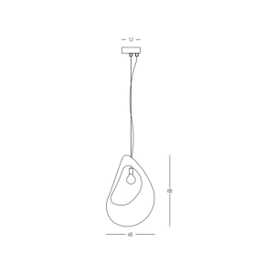 PENDANT LAMP E27 MAX 15W FIBERGLASS
