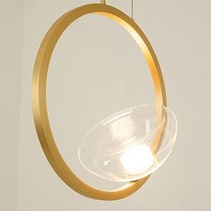 PENDANT LED LIGHT 7W 3000K ALUMINIUM-GLASS GOLD