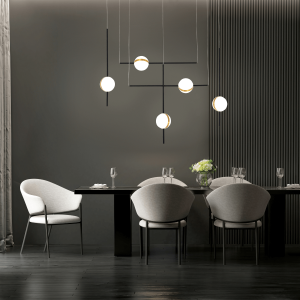 PENDANT LIGHT 37W ALUMINIUM-METAL-ACRYLIC BLACK&GOLD