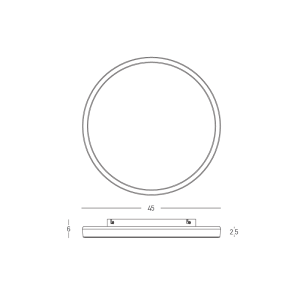 CEILING LED LIGHT 42W 2700K-3200K-4000K DALI SANDY BLACK - METAL - ALUMINIUM - MICROPRISMATIC DIFFUSER