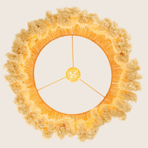 PENDANT LIGHT 1xE27 MAX 40W BROWN BEIGE METAL - NATURAL PAPER ROPE