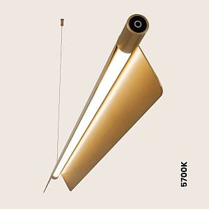 PENDANT LED LIGHT 22W 3000K-4000K-5700K BRUSHED GOLD MOVABLE LIGHT DEFLECTORS