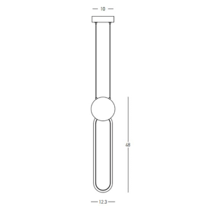 PENDANT LED LIGHT 13W 3000K ALUMINIUM-SILICON,BLACK-GOLD