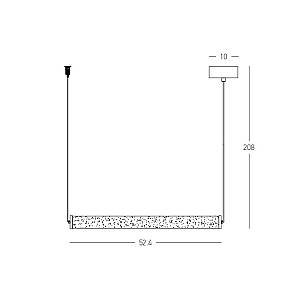 PENDANT LED LINE LIGHT 20W 3000K TRIAC SANDY BLACK - ALABASTER