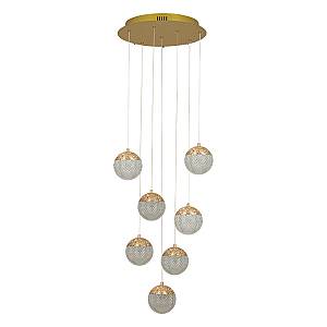 PENDANT LED LIGHT 52W 3000K TRIAC GOLD ALUMINIUM - ACRYLIC