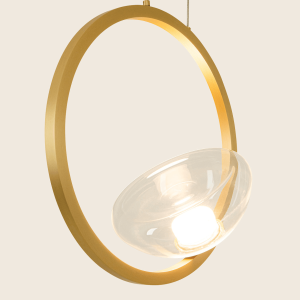 PENDANT LED LIGHT 7W 3000K ALUMINIUM-GLASS GOLD
