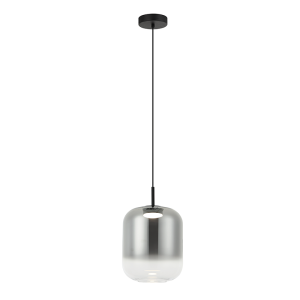 PENDANT LED LIGHT 12W 3000K BLACK-SMOKED GLASS