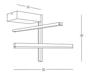 CEILING LED LIGHT 23W 3000K ALUMINIUM BLACK/GOLD
