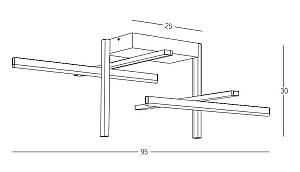 CEILING LED LIGHT 50W 3000K ALUMINIUM  BLACK/GOLD