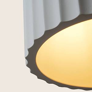 PENDANT LIGHT 1xE27 LED MAX 11W WHITE - CLAY - METAL