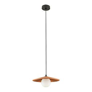 PENDANT LIGHT 1xG9 LED MAX 9W TERRACOTTA CLAY - BLACK  - METAL - OPAL GLASS