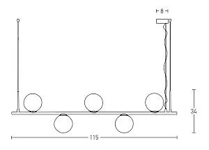 PENDANT LIGHT 5XE14 GOLD