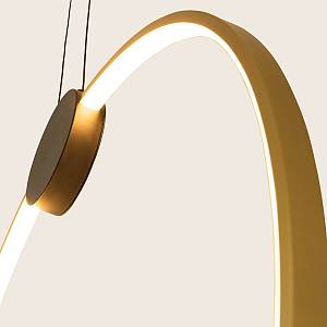 PENDANT LED LIGHT 24W 3000K ALUMINIUM-SILICON,BLACK-GOLD RING