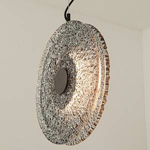 PENDANT LED LIGHT 8W 3000K METAL-GLASS, BLACK-SMOKED GREY