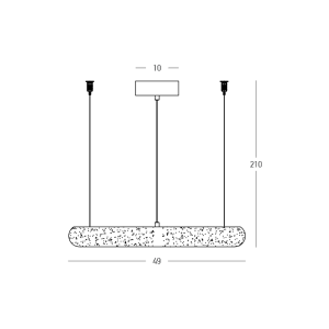 ROUND PENDANT LED LIGHT 35W 3000K TRIAC ALABASTER - BRASS