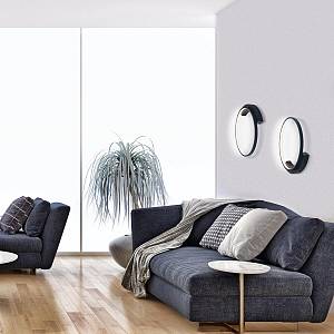 CEILING LIGHT 39W   ALUMINUM & SILICON,  SANDY BLACK 3000K